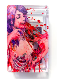 Image 3 of 1/3 ULTRA RARE "ZOMBIE GIRL" Chase Trading Card + Acrylic Bloc Case