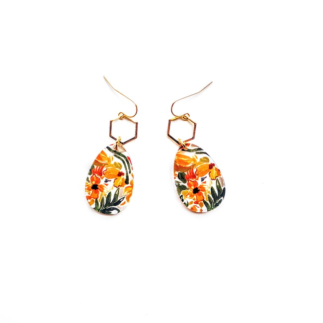 Citrus Lily | Acrylic Earrings 