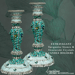 Image of Swarovski Crystal and Turquoise Candle Holder