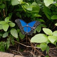 Image 1 of Monarch Butterfly Stake (Blue/Orange)
