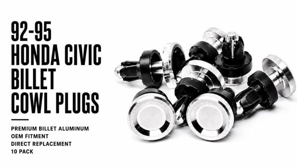 Image of 92-95 Honda Civic Billet Cowl Plugs