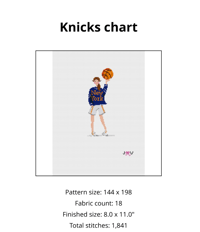 Image 1 of Knicks New York Digital Needlepoint Chart