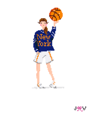 Image 2 of Knicks New York Digital Needlepoint Chart