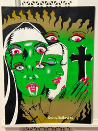 Image 2 of Omen of a Psychic Nun Original Painting