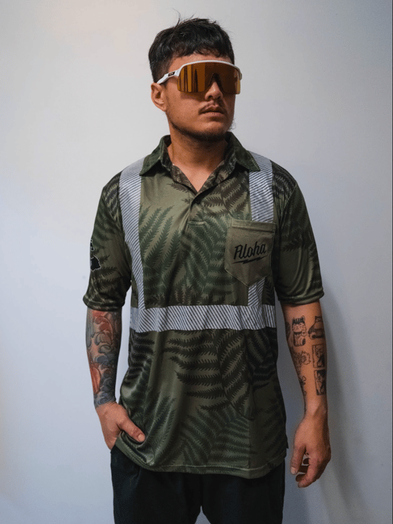 Image of LĀ’AU REFLECTIVE POLO SHIRT