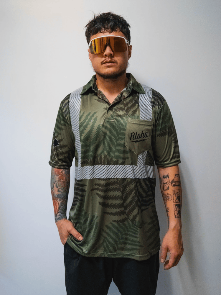 Image of LĀ’AU REFLECTIVE POLO SHIRT