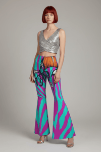 Image 1 of FANCY  ZEBRA HAUTE PANTS