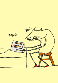 toast 5x7 numbered and signed PRINT