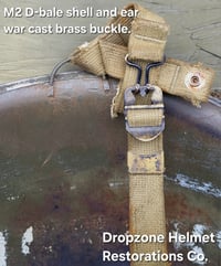Image 13 of WWII M2 Dbale US Airborne 551st PIB. Front Seam Helmet & SC Paratrooper liner.