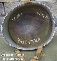 Image 12 of WWII M2 Dbale US Airborne 551st PIB. Front Seam Helmet & SC Paratrooper liner.