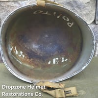 Image 14 of WWII M2 Dbale US Airborne 551st PIB. Front Seam Helmet & SC Paratrooper liner.