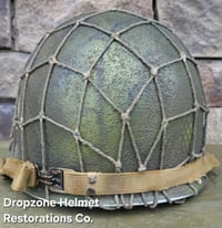 Image 6 of WWII M2 Dbale US Airborne 551st PIB. Front Seam Helmet & SC Paratrooper liner.