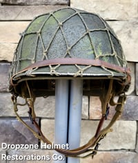 Image 5 of WWII M2 Dbale US Airborne 551st PIB. Front Seam Helmet & SC Paratrooper liner.