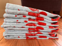 Image 4 of Set of 2 “Strawberry" Linen Napkins 