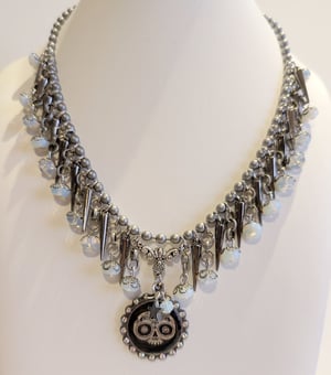 Image of Dungeon Collection ~ Memento Mori ~ Skelly Moonstone Necklace Set
