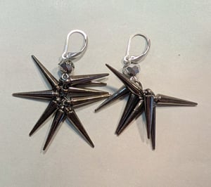 Image of Dungeon Collection ~ Extra Large Rhinestone Skull and Spikes Necklace Set