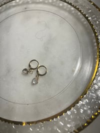 Heart shaped crystal hoops