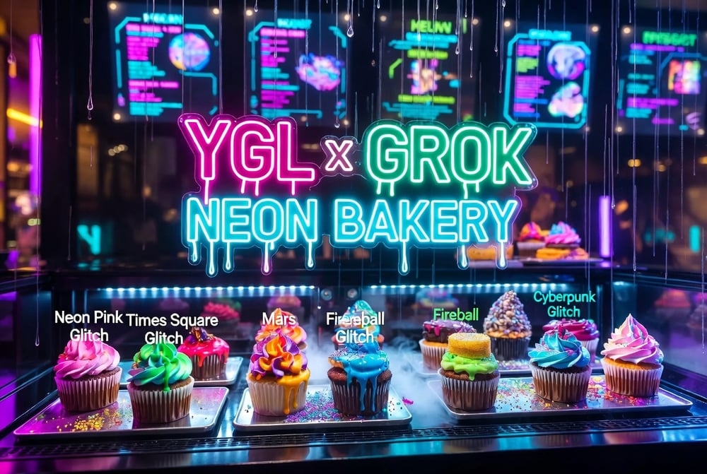 Image of YGL x GROK x BLOOMINGDALE’S NEON BAKERY