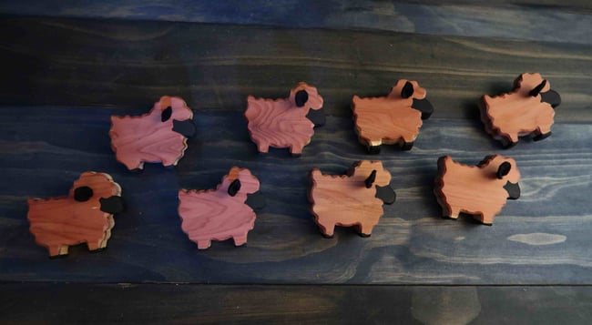 Fiber Fellas - Hand Carved Sheep Figurine