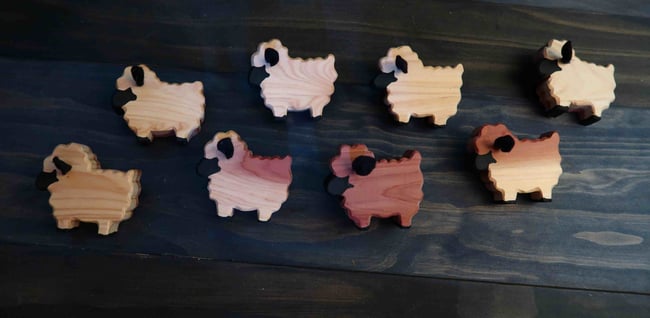 Fiber Fellas - Hand Carved Sheep Figurine
