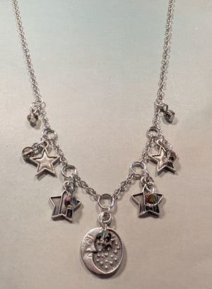 Image of Celestial ~ Silvery Moonglow ~ Stars and Sparkles ~ Necklace Set 2