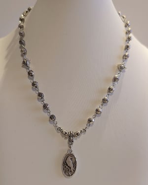 Image of I Heart Ravens ~ Oxidized Antique Silver "Crowsary" Necklace Set