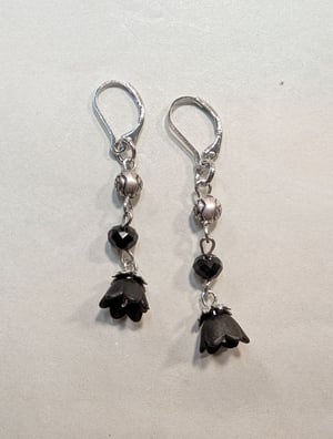 Image of I Heart Ravens ~ Black Beaded "Crowsary" Necklace Set
