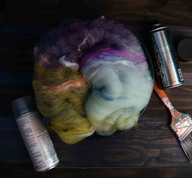 Magic Buffalo Luxury Art Batt #1 - Rambouillet, Farm Wool, and Silk