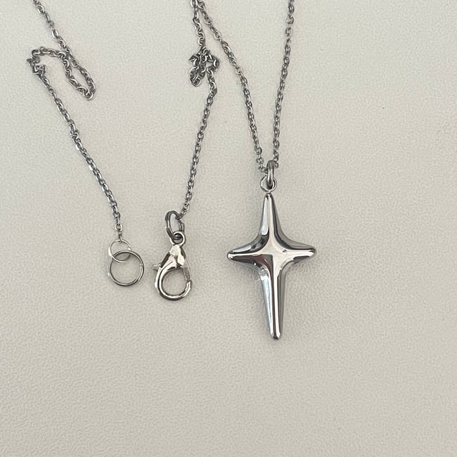 silver spark necklace