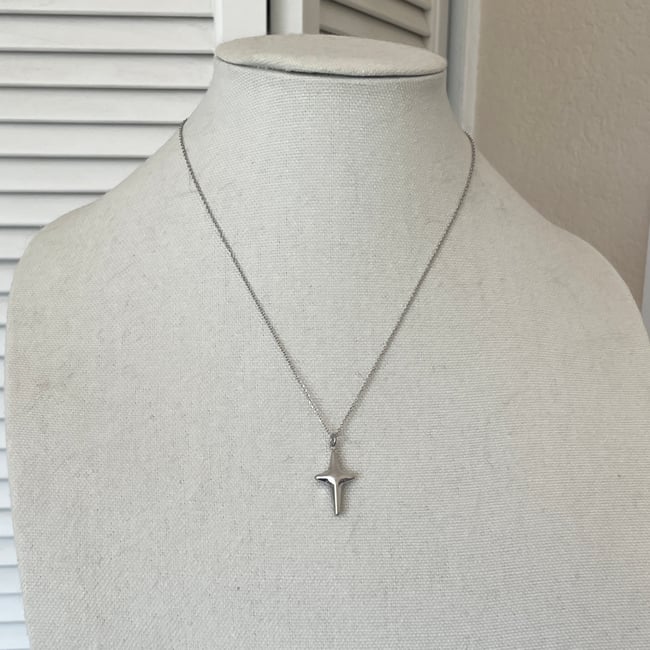 silver spark necklace