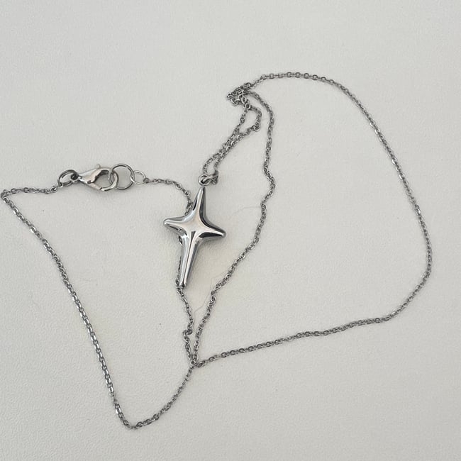 silver spark necklace