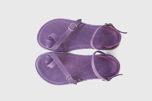 Image of Nova - Leather sandals in Glicine - Ready to Ship