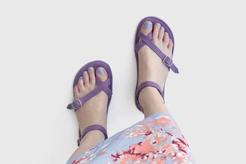 Image of Nova - Leather sandals in Glicine - Ready to Ship