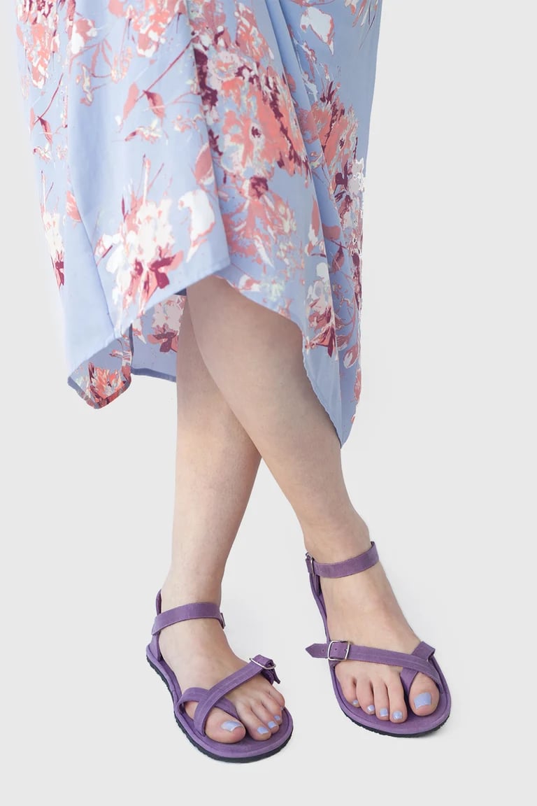 Image of Nova - Leather sandals in Glicine - Ready to Ship