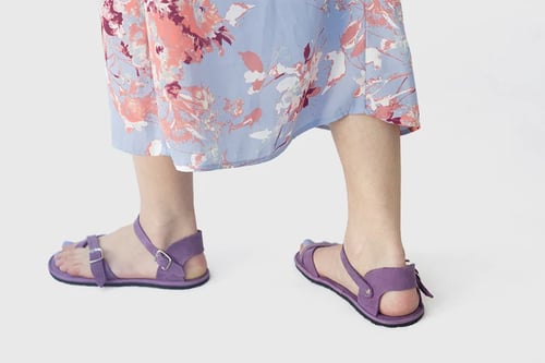 Image of Nova - Leather sandals in Glicine - Ready to Ship