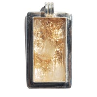 Rectangle Bezel:  Arkansas Quartz / Spodumene / Moonstone - 34