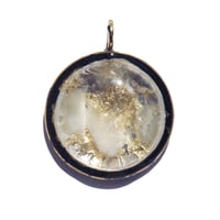 43mm:  Brazilian Quartz / Aqua Marine / Black Tourmaline - 17