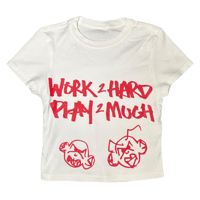 Image 1 of WORK HARD PLAY HARD BABY TEE