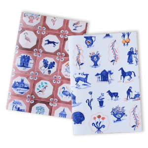 Image of Pair of A5 stapled paper notebooks