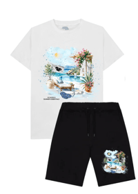 OG BLUE SUNLIT- Short & T shirt set