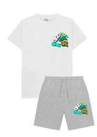 OG BASICS WILD GREEN- Short & T shirt set 