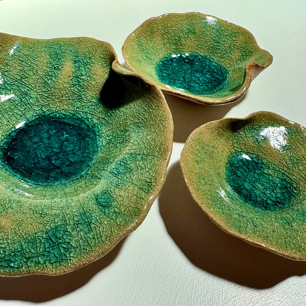 Image of Trio of glass Lilly’s 