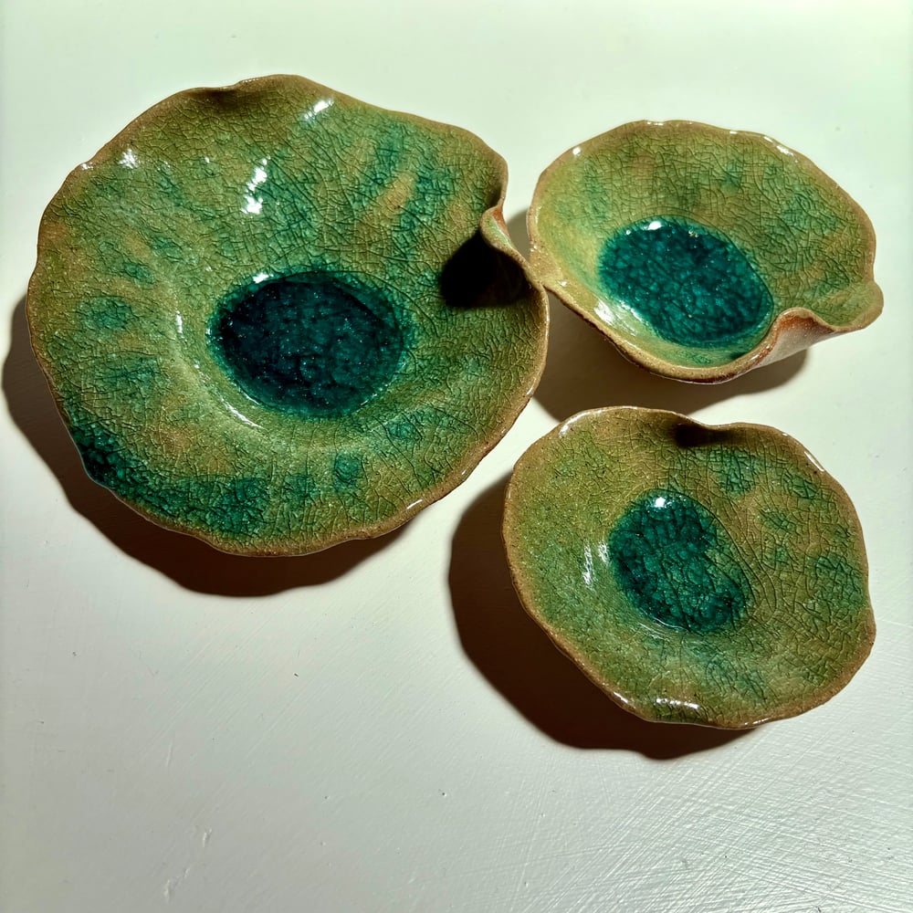 Image of Trio of glass Lilly’s 