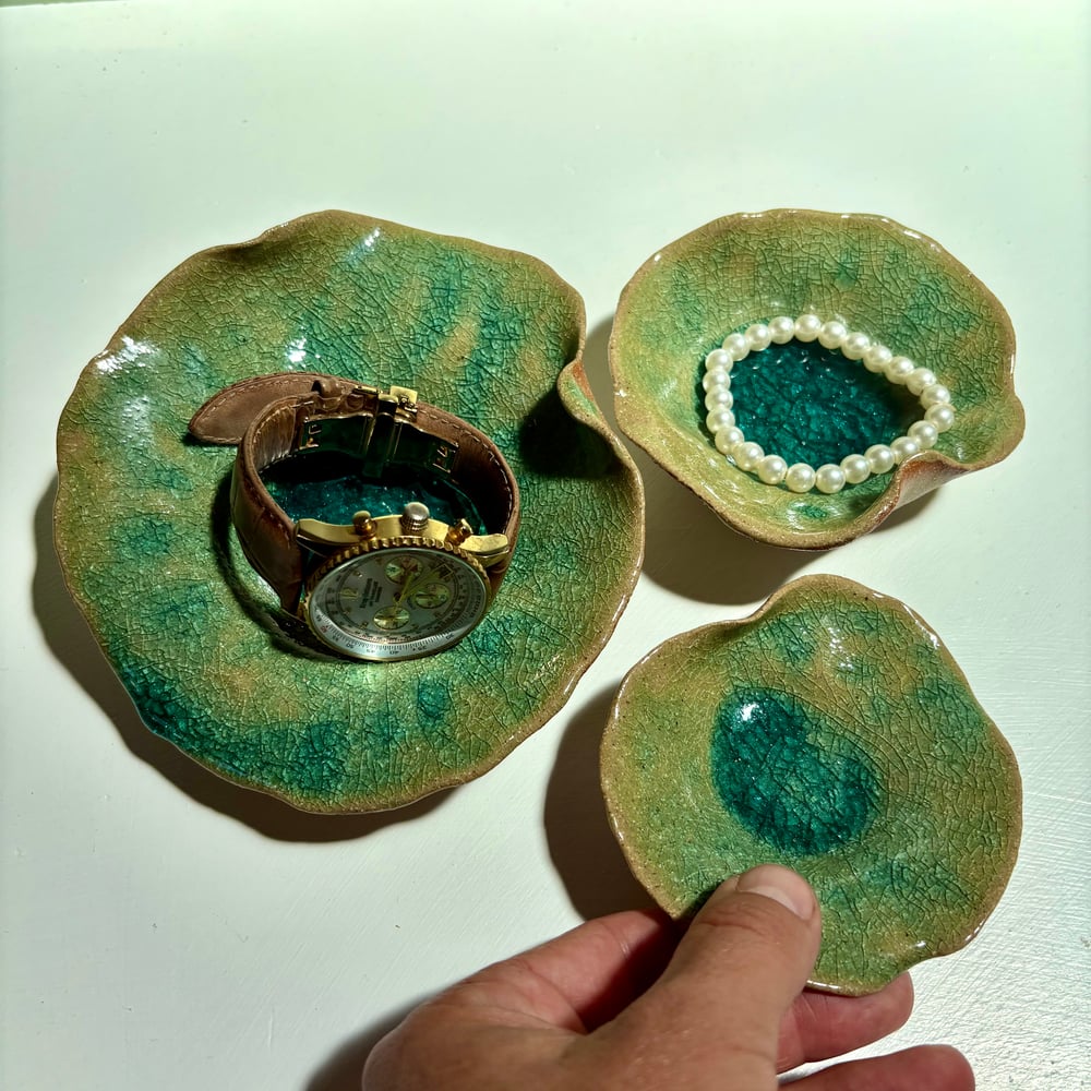 Image of Trio of glass Lilly’s 