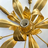 Image 11 of Applique murale fleur en métal doré à la feuille vintage - Applique florentine épis de blé