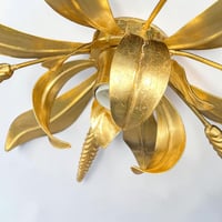 Image 12 of Applique murale fleur en métal doré à la feuille vintage - Applique florentine épis de blé