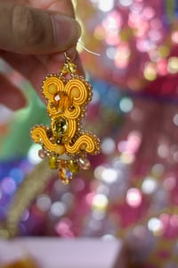 Image 2 of  Deli Earrings - Vanille Scintille - Fermoirs gold filled 14 carats