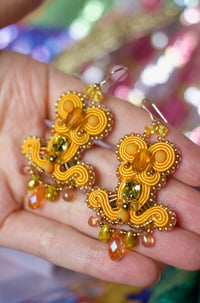 Image 3 of  Deli Earrings - Vanille Scintille - Fermoirs gold filled 14 carats