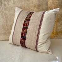 Image 4 of EARLY 20TH CENTURY FAR EASTERN HAND EMBROIDERED STRIP HANDWOVEN LINEN.