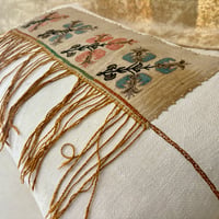 Image 3 of HAND EMBROIDERED FRINGED EARLY 20TH CENTURY OTTOMAN EMBROIDERY
